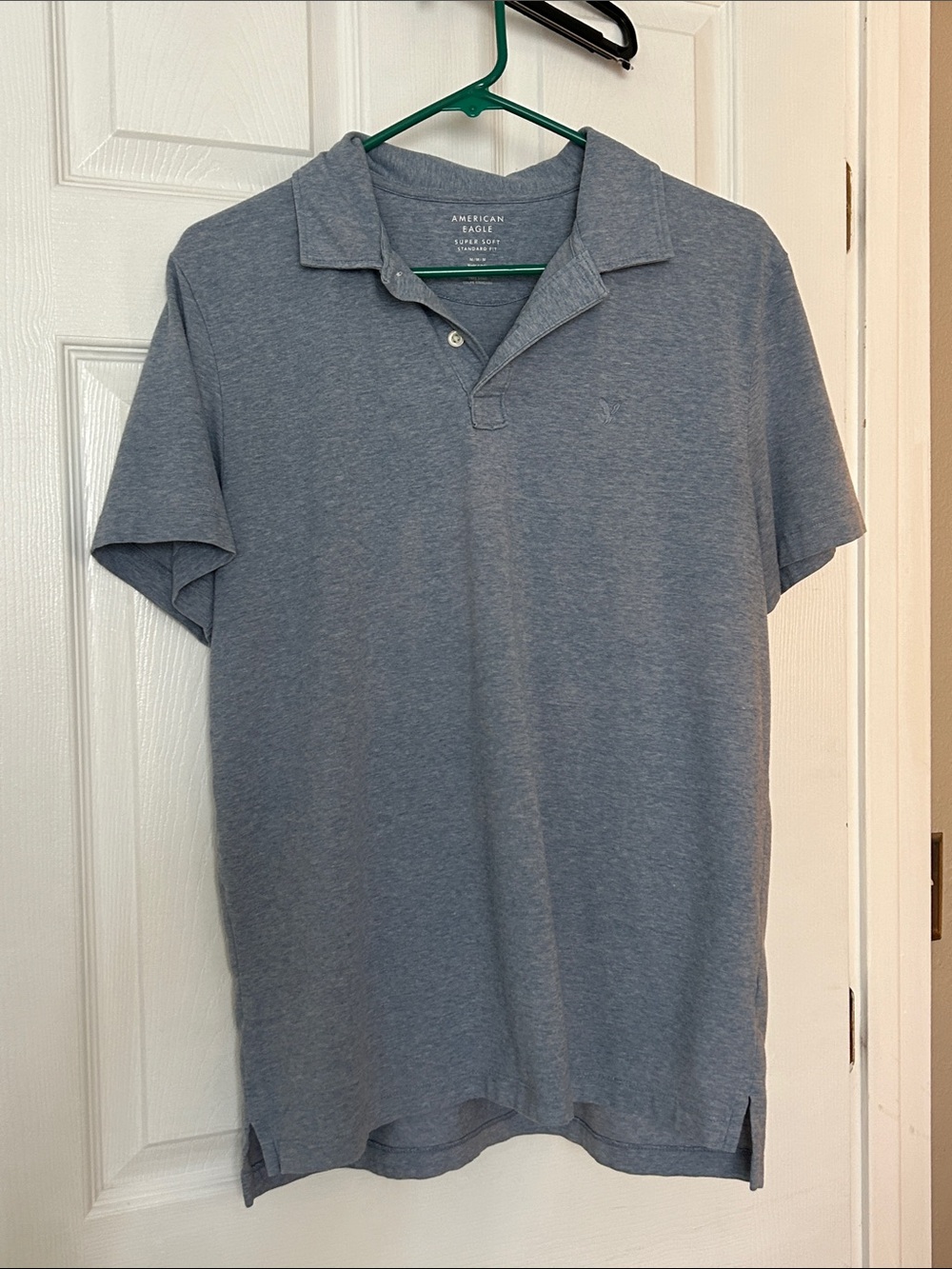 American Eagle Outfitters Men’s Slate Blue Polo